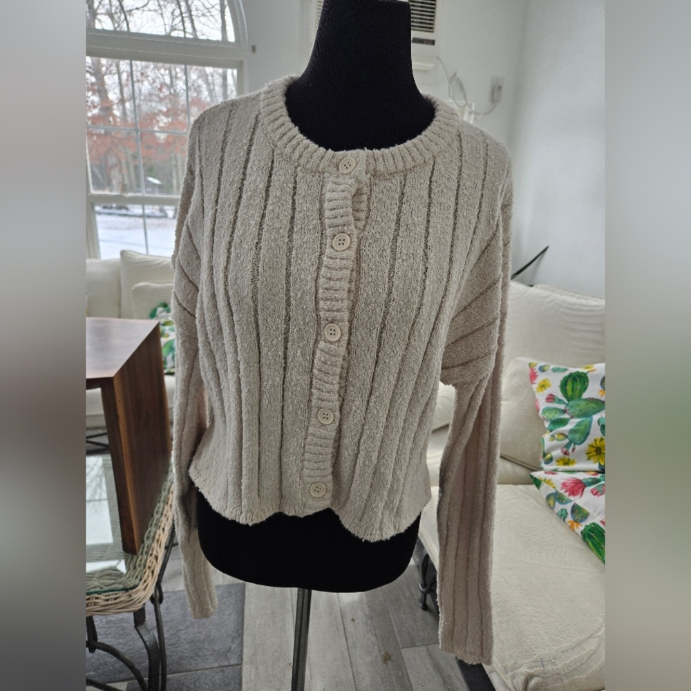 Cream knit cardigan